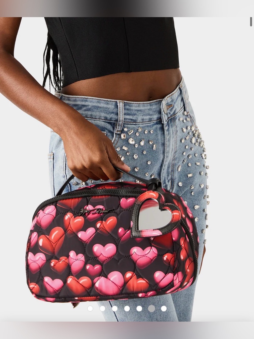 Betsey Johnson Loaf Cosmetic Case. Black/Multi. - Picture 10 of 17